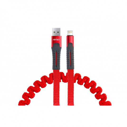 Пружинен USB+Apple lightning кабел 120cm FullLINK UC-13