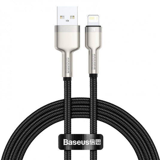 USB кабел Lightning Baseus Cafule, черен 2,4A 100 см
