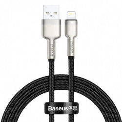USB кабел Lightning Baseus Cafule, черен 2,4A 100 см