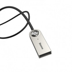USB, AUX аудио адаптер Bluetooth 5.0 BASEUS черен