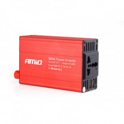 Преобразувател на напрежение AMiO 12V/230V 300W/600W 2xUSB PI03