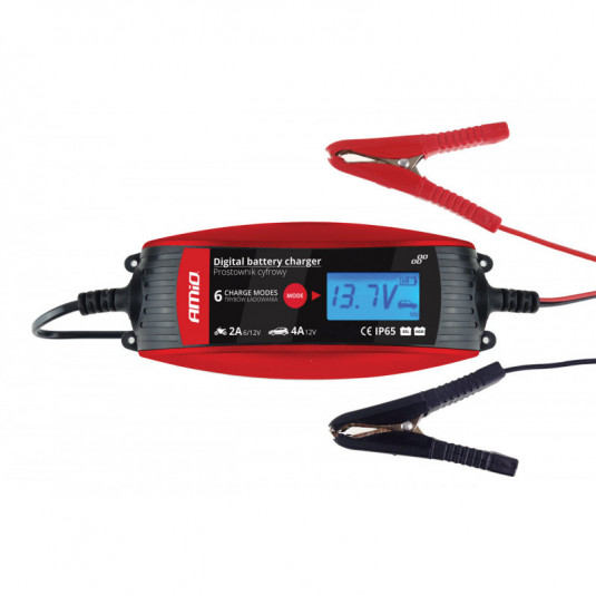 AMiO Зарядно устройство авто/мото цифрово 6V/12V 4A (14-120Ah) DVL DBC-4A