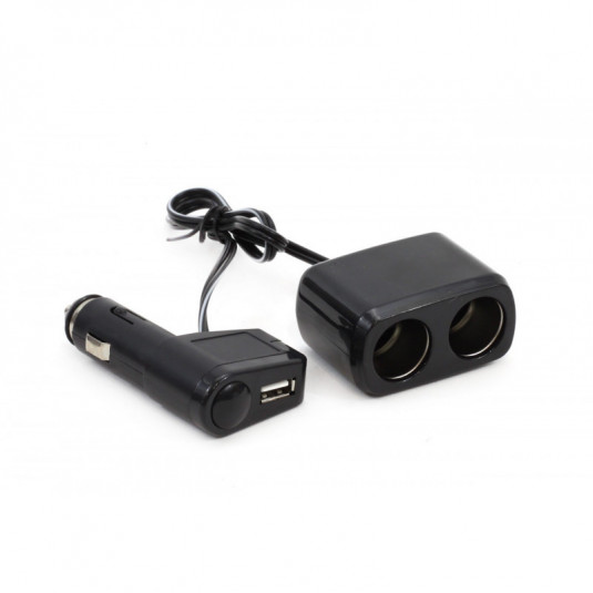 Разклонител на автозапалка + USB SOC1
