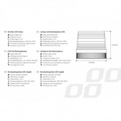 Стробоскопен LED маяк AMiO 24V