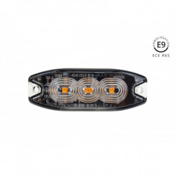 Предупредително осветление оранжево 3x3W LED R65 R10 12/24V IP67