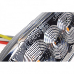Предупредително осветление оранжево 3x3W LED R65 R10 12/24V IP67