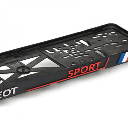 Подложка под регистрационен номер 3D PEUGEOT SPORT