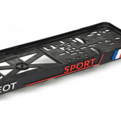 Подложка под регистрационен номер 3D PEUGEOT SPORT