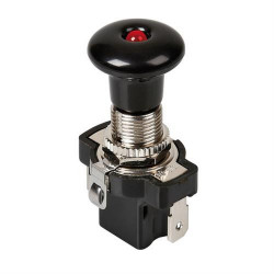 Превключвател 12V 10A push-pull червен