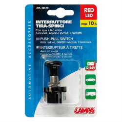 Превключвател 12V 10A push-pull зелен