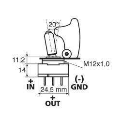 Лостов прекъсвач 12 V 20 A червен Модел 2