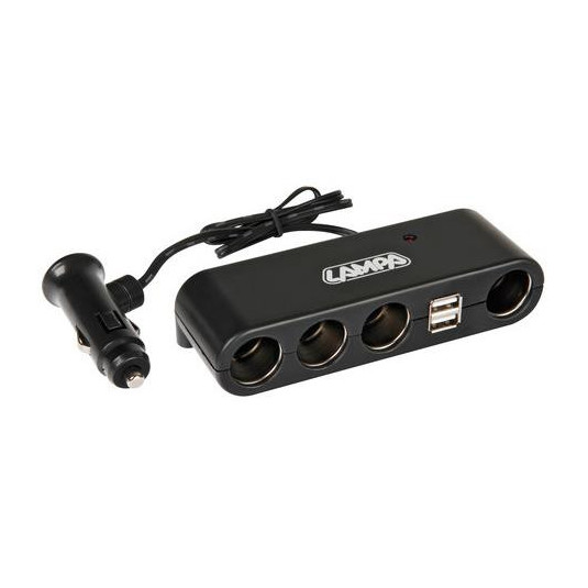 Универсална запалка 4+2 USB с кабел 60 см 12/24 В