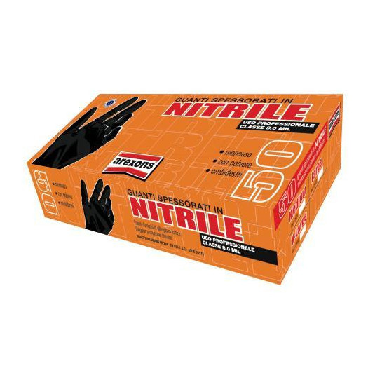 Защитни ръкавици NITRILE spesso номер L 50 бр.