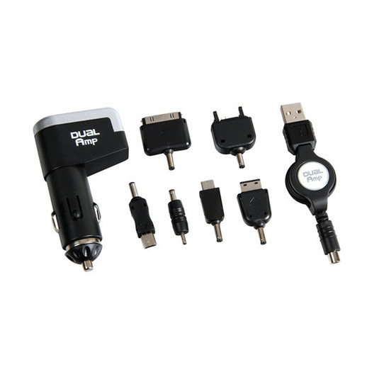 Автомобилно зарядно устройство с USB, 6 редукции с намотка 12-24V