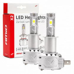 LED лампи главна светлина H3 X2 Series AMiO (+canbus)