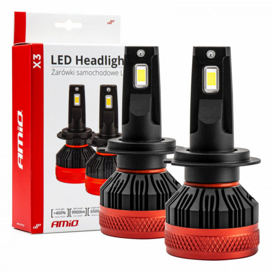 LED лампи за главното осветление H7 X3 Series AMiO (+canbus)