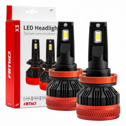 LED крушки за главно осветление H8/H9/H11 X3 Series AMiO (+canbus)