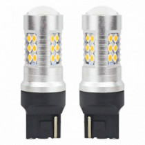 LED крушки CANBUS 3030 24SMD T20 7440 WY21W Оранжева 12V/24V 2бр