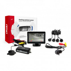 Паркинг асистенти TFT01 4,3 с HD-305 LED камера 4-сензорни черни GOLD
