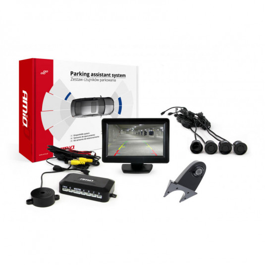 Паркомати TFT01 4,3" с HD камера 502-IR 4-сензорни, черни