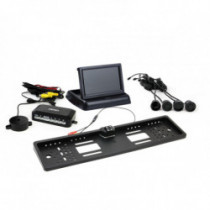 Парктроници TFT02 4,3" с камера HD-402-LED 4-сензорни, черни