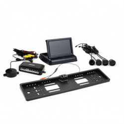 Парктроници TFT02 4,3" с камера HD-402-LED 4-сензорни, черни