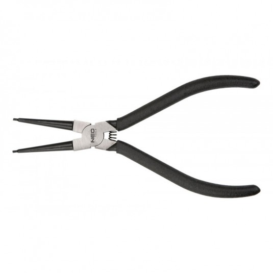 NEO Клещи за сегментни пръстени 140 mm, твърди с вътрешен връх, CrMo, диапазон 10 - 25 mm, диаметър на върха 1,5 - 2,0 mm