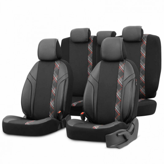 Комплект авточехлов OTOM HORIZON 1801 RED 3-ZIP