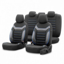 Комплект автомобилни тапицерии OTOM INDIVIDUAL 203 BLACK/BLUE 3-ZIP