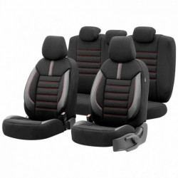 Комплект тапицерия за автомобил OTOM LIMITED 101 BLACK/RED 3-ZIP