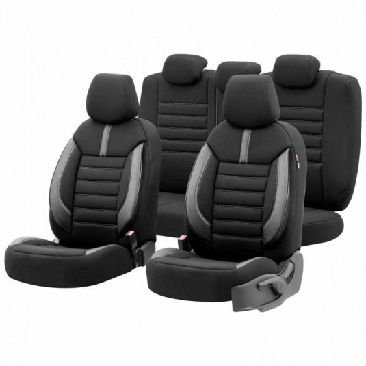 Комплект автотапицерия OTOM LIMITED 102 BLACK/GREY 3-ZIP