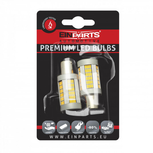 P21W LED жарулия (135 x SMD 4014) оранжева canbus