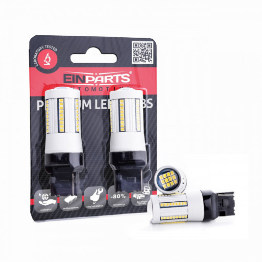 W21W LED крушка (66 x SMD 2016) оранжева canbus