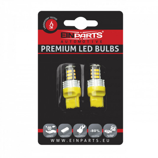 W21W LED крушка (30 x SMD 3020) оранжева canbus