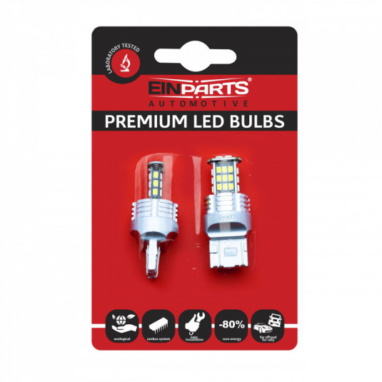 W21/5W LED лампа (30 x SMD 3020) 6000k canbus 7443ck