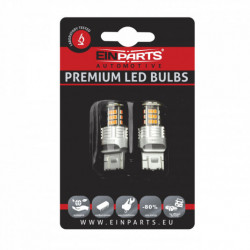 W21/5W LED крушка (30 x SMD 3020) червена canbus 12/24V