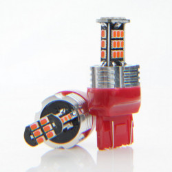 W21/5W LED крушка (30 x SMD 3020) червена canbus 7443ck 12/24V