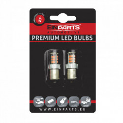LED лампа P21W (30 x SMD 3020) червена canbus 12/24V