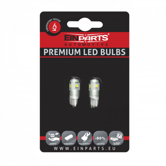 W5W LED крушка (5 x philips SMD 3030) 6000k canbus