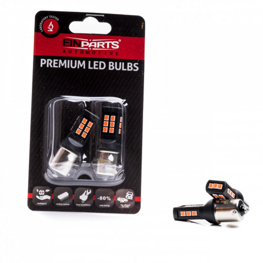 P21W LED лампа (21 x SMD 2835) червена canbus