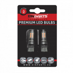 W21/5W LED крушка (21 x SMD 2835) червена canbus