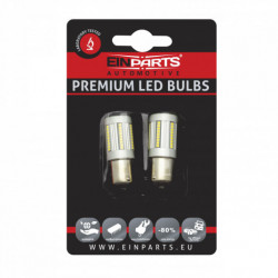 P21W LED крушка (66 x SMD 2016) червена canbus