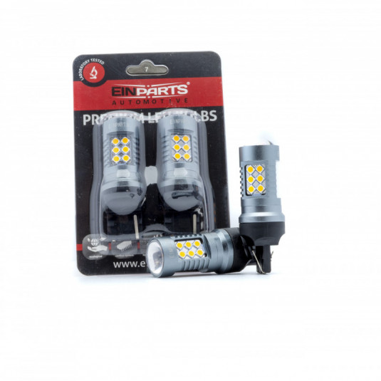 W21W LED крушка 24 SMD 3030 амбър canbus