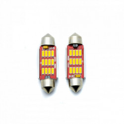 C10W LED крушка 39mm 12 SMD 4014 5000k canbus