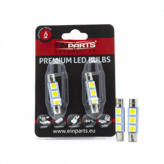 C3W LED крушка (3 x SMD 4014) 31 mm 5000k canbus
