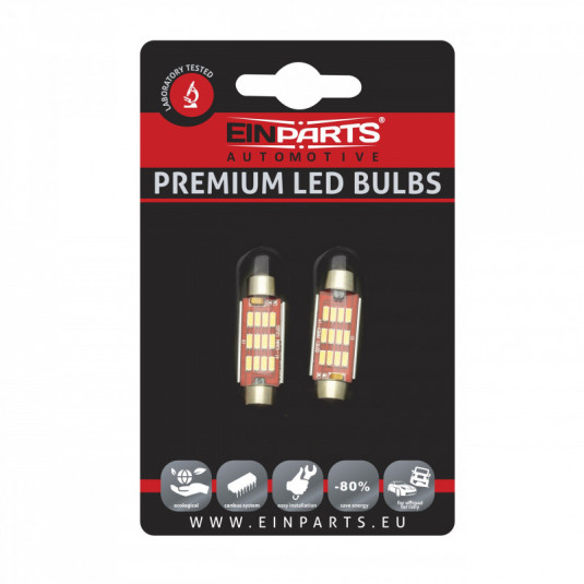 C10W LED крушка (12 x SMD 4014) 42 mm 6000k canbus