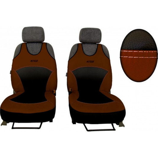 Автомобилни триканта Active Sport Alcantara A кафави (Alcantara-кожа)
