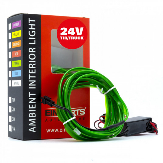 LED светловоден пасък 3м (зелен) 24V