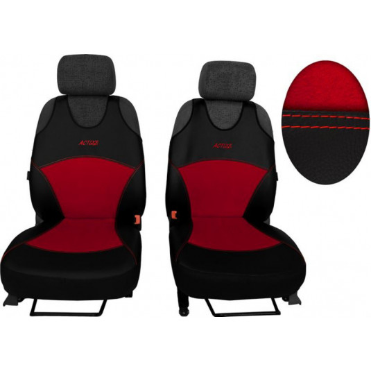 Авточeхли Active Alcantara B червени (Кожа-алкантара)