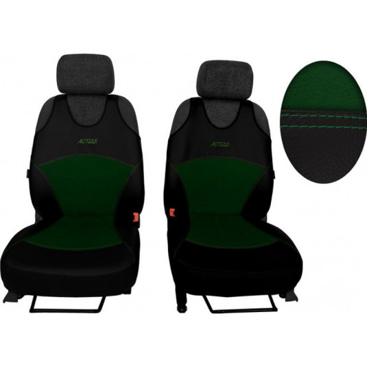 Автомобилни тричета Active Alcantara B зелено (Кожа-alcantara)